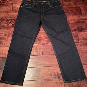 Levi’s men’s 505 original jeans, regular fit,‎ color dark blue jean. Size 40x30